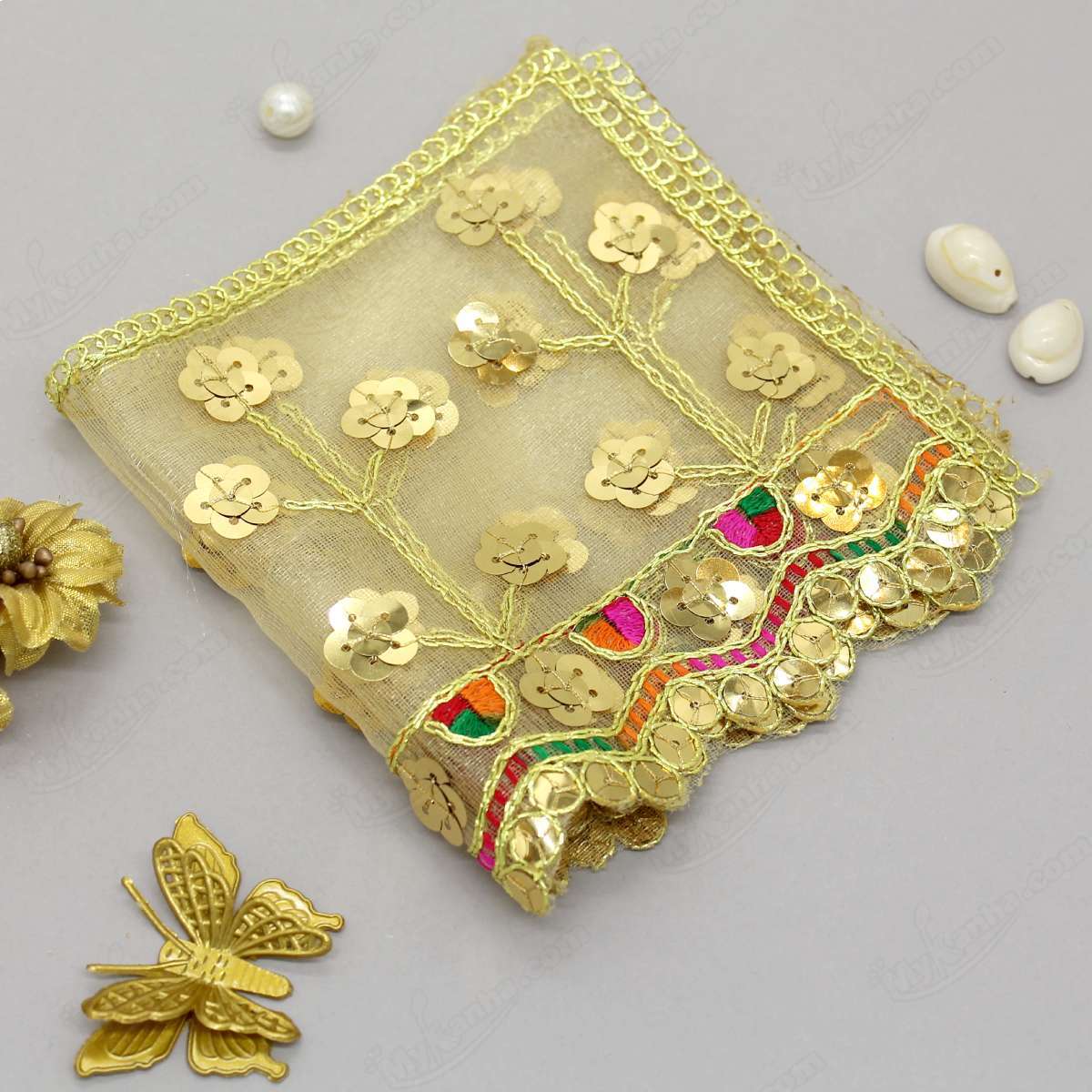 Golden decorated chunni / Dupatta for mata rani